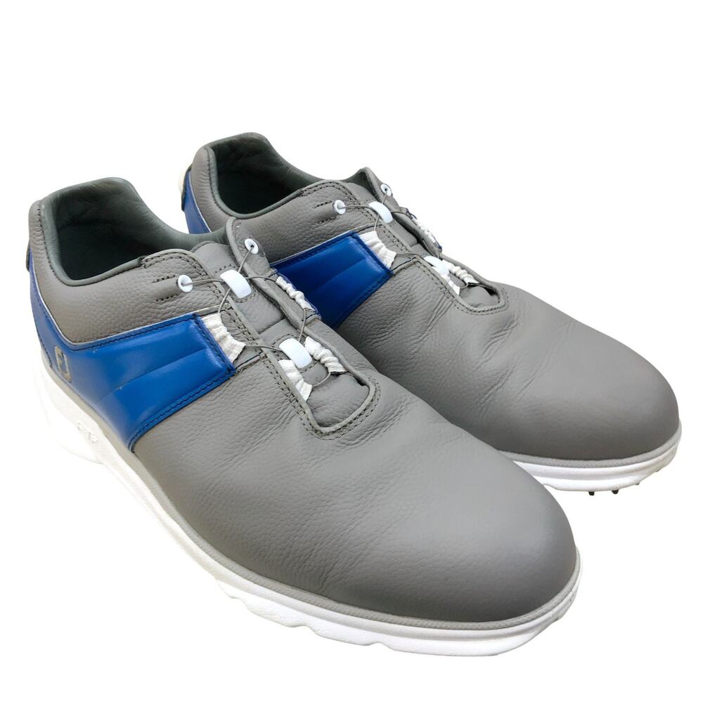 FootJoy Golf Shoes Mens 11.5 MyJoys BOA Gray Blue Spiked Golf Sneaker Leather